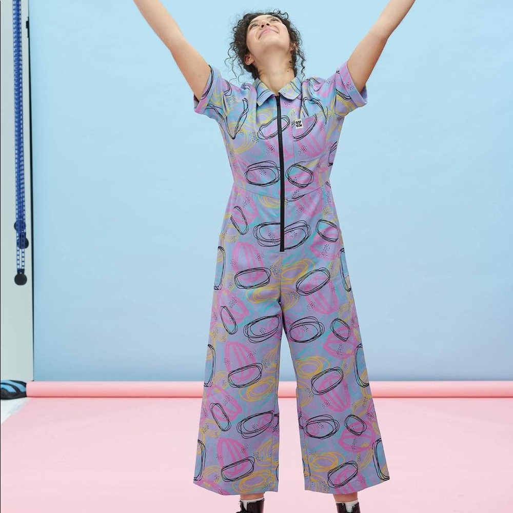 Lucy and Yak Regan Jumpsuit in Purple Jemma